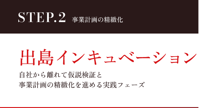 STEP.2 実践的ビジネスモデル化 出島インキュベーション